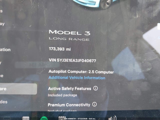 Tesla Model 3 Long Range/mid Range 2018 5YJ3E1EA3JF040677 Image 15