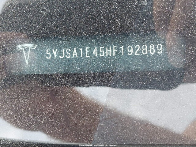 Aukcja sprzedaży 2017 Tesla Model S 100d/60d/75d/90d/p100d, vin: 5YJSA1E45HF192889, numer aukcji: 45666872