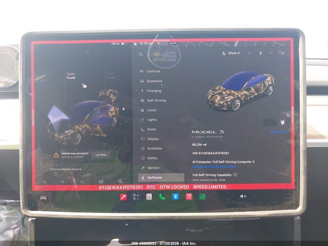 Tesla Model 3 Long Range/mid Range 2018 5YJ3E1EAXJF076351 Image 19