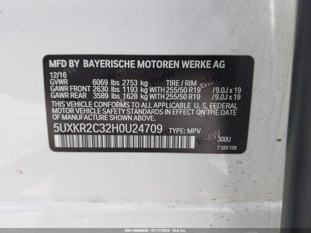 BMW X5 Sdrive35i 2017 5UXKR2C32H0U24709 Image 9