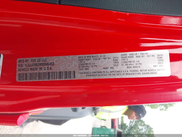 2021 Jeep Wrangler 4xe Unlimited Rubicon 4x4 მანქანა იყიდება აუქციონზე, vin: 1C4JJXR62MW845453, აუქციონის ნომერი: 45666969