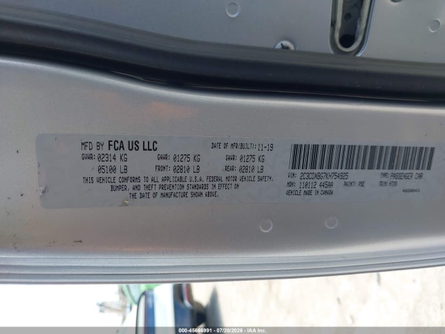 Продаж на аукціоні авто 2019 Dodge Charger Sxt Rwd, vin: 2C3CDXBG7KH754925, номер лоту: 45666991
