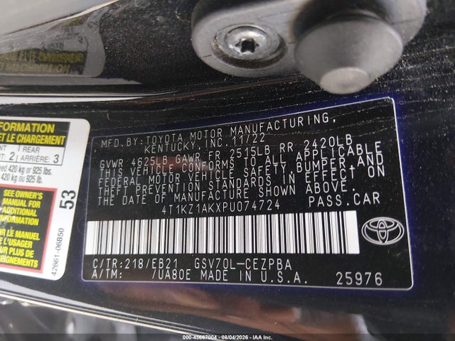 Toyota CAMRY TRD 2023 4T1KZ1AKXPU074724 Image 9