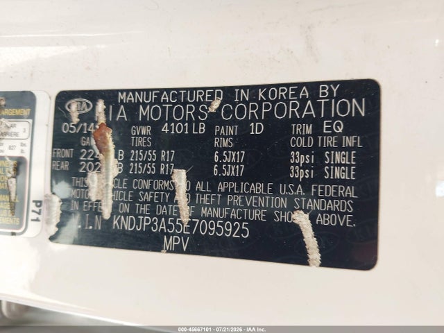 KNDJP3A55E7095925 KIA SOUL +