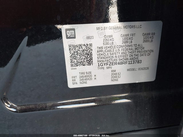 Продажа на аукционе авто 2024 Cadillac Xt4 Fwd Sport, vin: 1GYFZER48RF113783, номер лота: 45667169