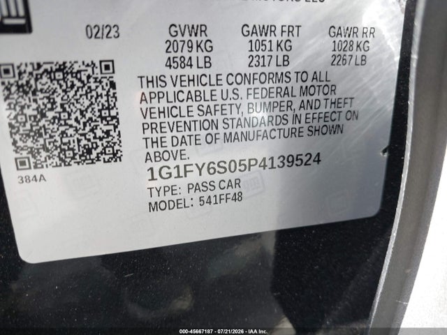 1G1FY6S05P4139524 Chevrolet Bolt Euv Fwd Lt