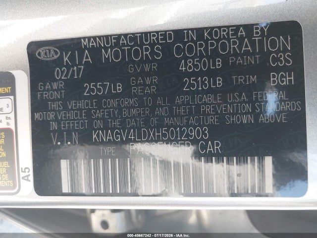 KIA Optima Plug-in Hybrid Ex 2017 KNAGV4LDXH5012903 Image 9