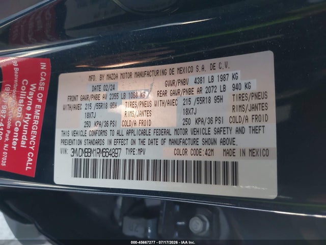 2024 Mazda Cx-30 2.5 S Select Sport მანქანა იყიდება აუქციონზე, vin: 3MVDMBBM1RM664897, აუქციონის ნომერი: 45667277
