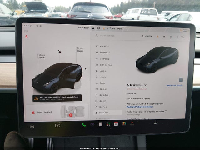 Продажа на аукционе авто 2025 Tesla Model Y Performance Dual Motor All-wheel Drive, vin: 7SAYGDEF8SF265212, номер лота: 45667295