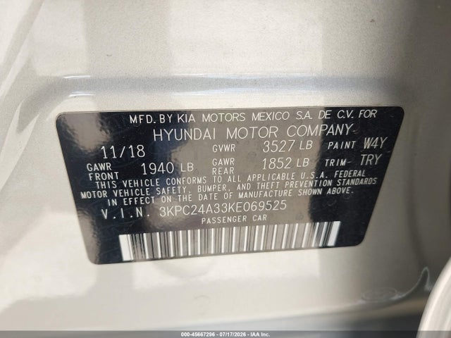 Hyundai ACCENT SE 2019 3KPC24A33KE069525 Image 9