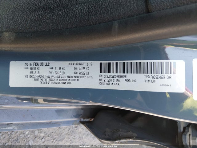 Chrysler 200 S 2015 1C3CCCBBXFN660678 Image 9