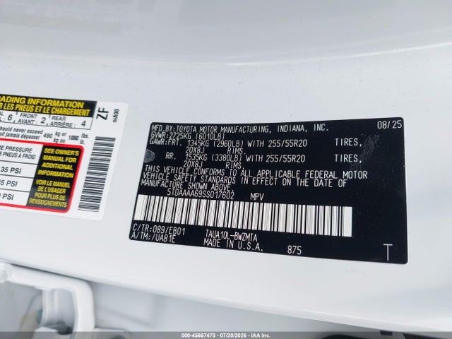 Lexus Tx 350 Premium 2025 5TDAAAA69SS017602 Image 9