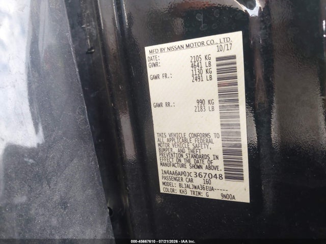 Nissan Maxima 3.5 Sv 2018 1N4AA6AP0JC367048 Image 9
