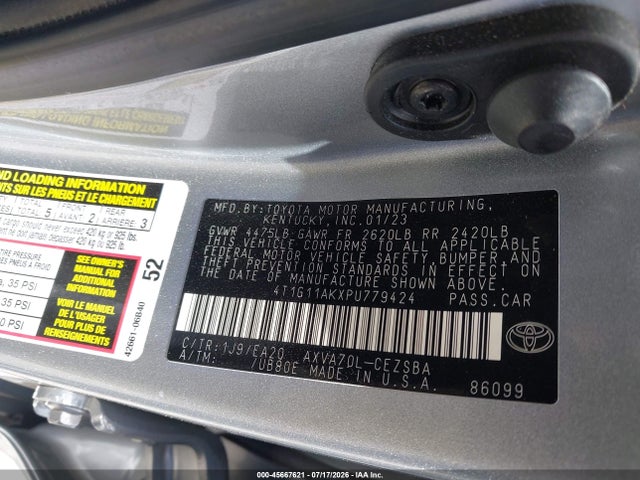 4T1G11AKXPU779424 Toyota CAMRY SE