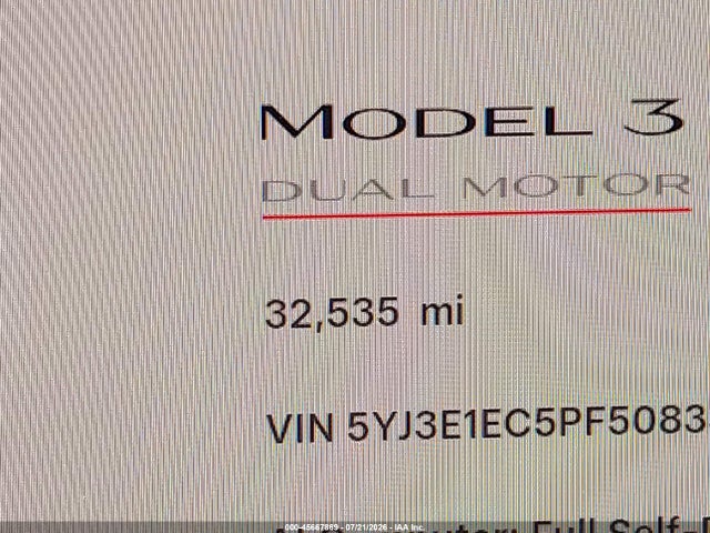 Aukcja sprzedaży 2023 Tesla Model 3 Performance Dual Motor All-wheel Drive, vin: 5YJ3E1EC5PF508354, numer aukcji: 45667869