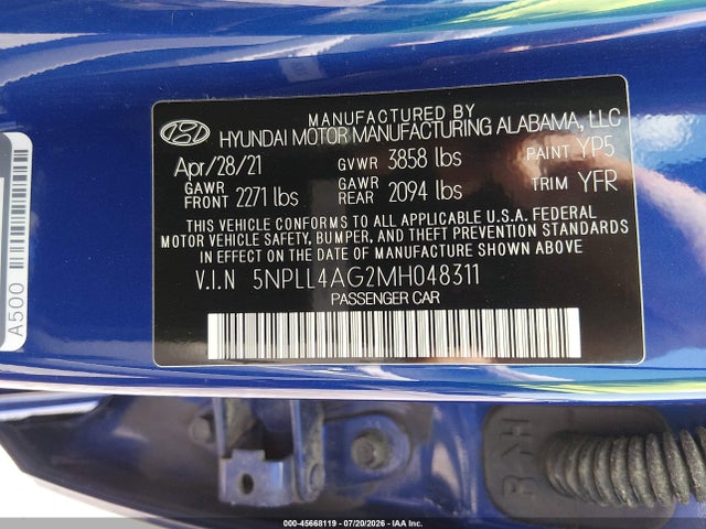 Hyundai ELANTRA SE 2021 5NPLL4AG2MH048311 Image 9