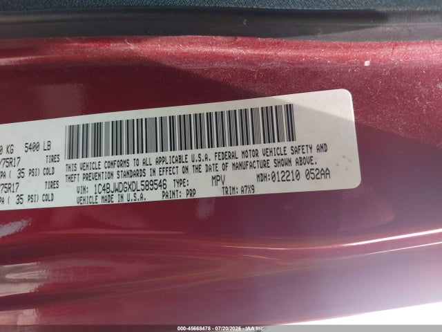 45668478 :رقم المزاد ، 1C4BJWDGXDL589546 vin ، 2013 Jeep Wrangler Unlimited Sport مزاد بيع