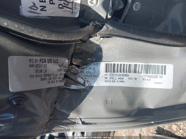 Aukcja sprzedaży 2019 Chrysler 300 Limited, vin: 2C3CCAEG3KH689664, numer aukcji: 45668647