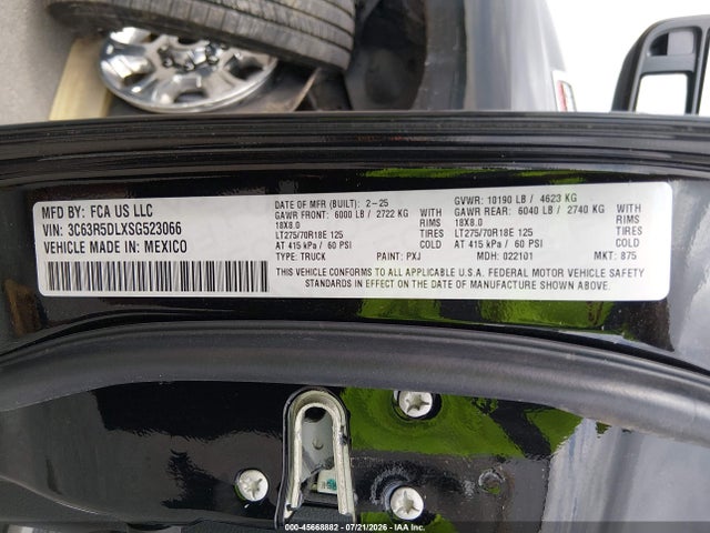 Aukcja sprzedaży 2025 Ram 2500 Big Horn  4x4 6'4 Box, vin: 3C63R5DLXSG523066, numer aukcji: 45668882