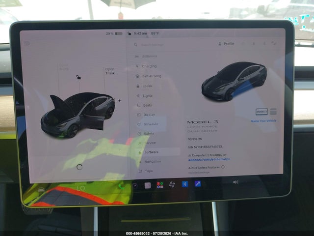 45669032 :رقم المزاد ، 5YJ3E1EB2JF145722 vin ، 2018 Tesla Model 3 Long Range/performance مزاد بيع