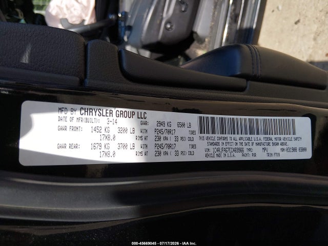 45669045 :رقم المزاد ، 1C4RJFAG7EC469966 vin ، 2014 Jeep Grand Cherokee Laredo مزاد بيع
