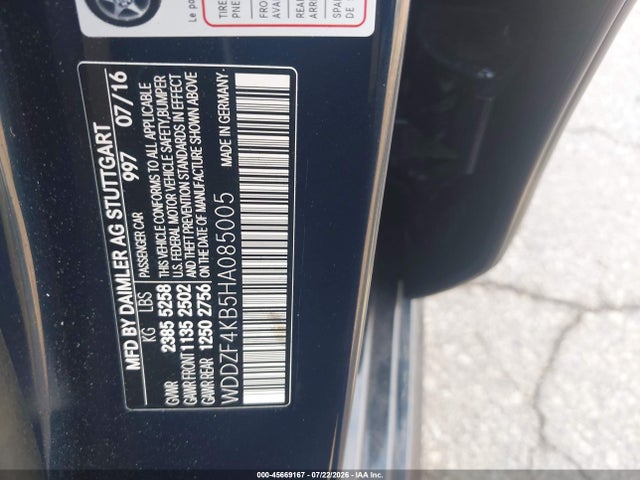 Продажа на аукционе авто 2017 Mercedes-benz E 300 4matic, vin: WDDZF4KB5HA085005, номер лота: 45669167