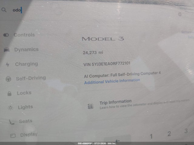 Aukcja sprzedaży 2024 Tesla Model 3 Long Range Dual Motor All-wheel Drive/rear-wheel Drive, vin: 5YJ3E1EA0RF772101, numer aukcji: 45669261