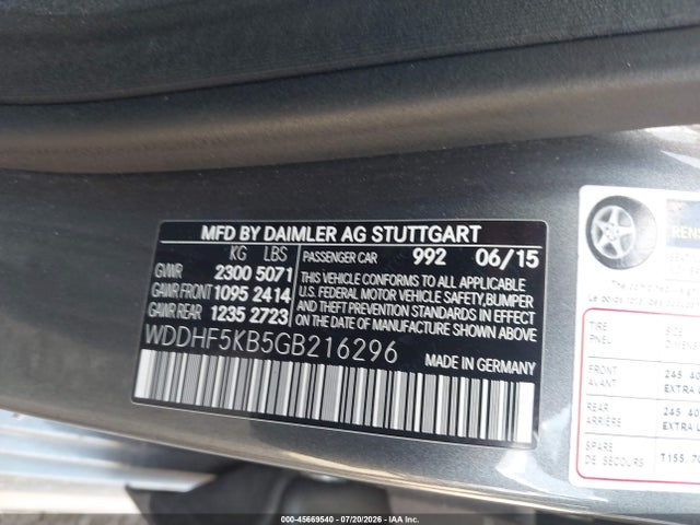 Продаж на аукціоні авто 2016 Mercedes-benz E 350, vin: WDDHF5KB5GB216296, номер лоту: 45669540