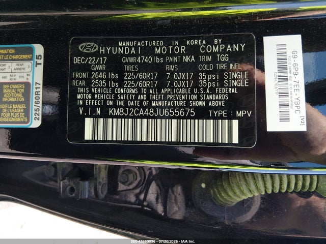 Hyundai TUCSON SE 2018 KM8J2CA48JU655675 Image 9