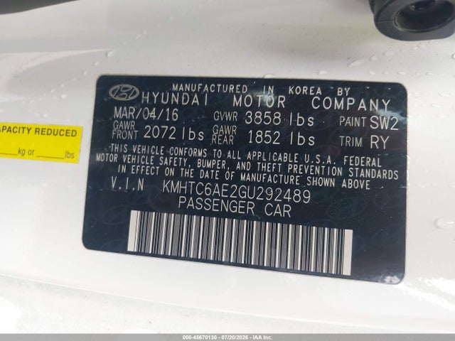 Hyundai Veloster Turbo R-spec 2016 KMHTC6AE2GU292489 Image 9