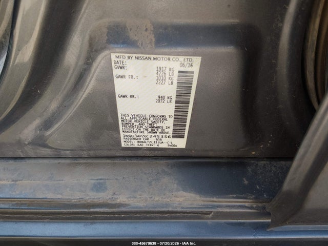 Nissan Altima 2.5 Sl 2016 1N4AL3AP2GC245356 Image 9