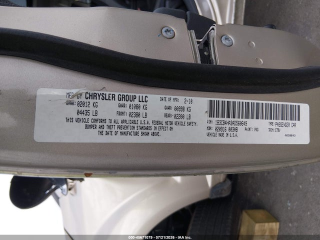 Продаж на аукціоні авто 2010 Dodge Caliber Sxt, vin: 1B3CB4HA3AD560649, номер лоту: 45671079