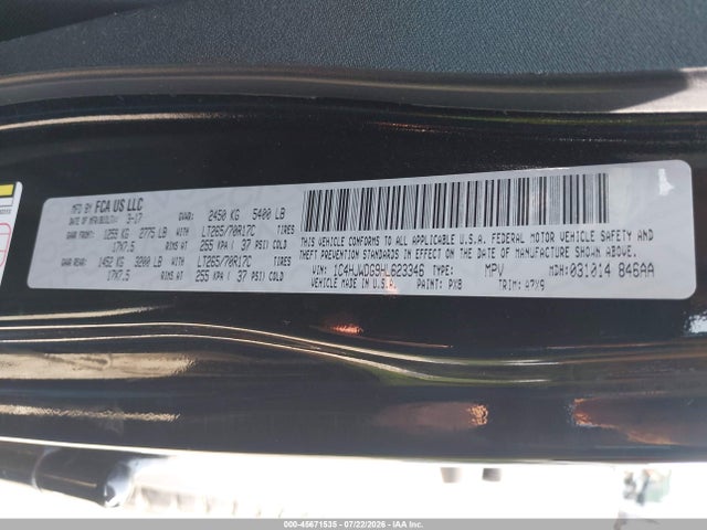 1C4HJWDG9HL623346 Jeep Wrangler Unlimited Sport