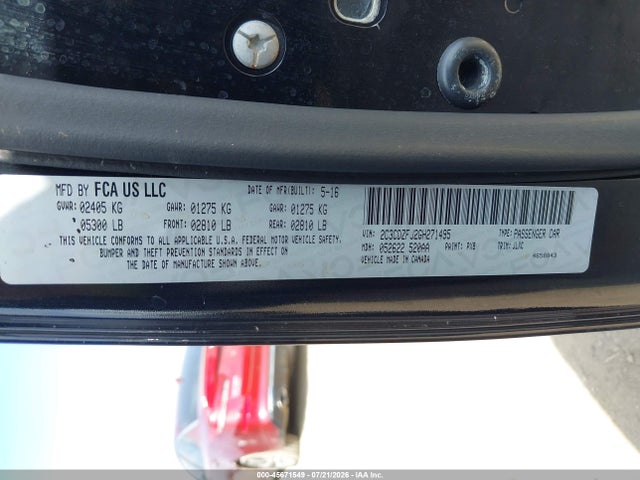 Aukcja sprzedaży 2016 Dodge Challenger R/t Scat Pack, vin: 2C3CDZFJ2GH271495, numer aukcji: 45671549
