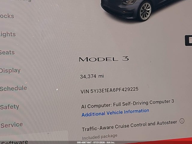 Tesla Model 3 Rear-wheel Drive 2023 5YJ3E1EA6PF429225 Image 7