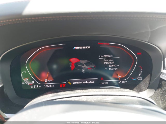 45671779 :رقم المزاد ، WBAJS7C03LCD45481 vin ، 2020 Bmw M550i Xdrive مزاد بيع