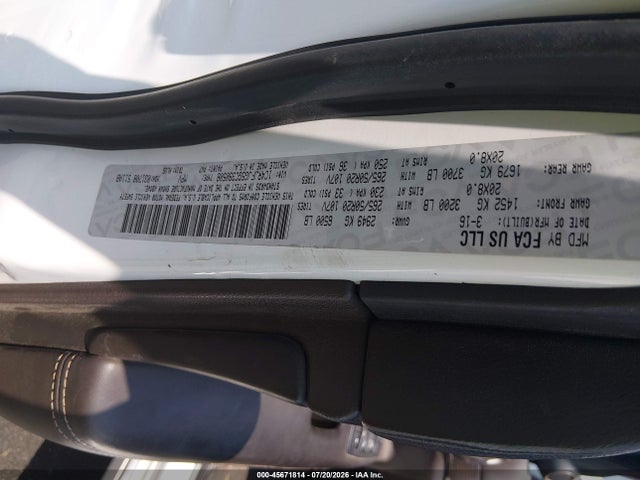 Продажа на аукционе авто 2016 Jeep Grand Cherokee Summit, vin: 1C4RJFJG5GC390508, номер лота: 45671814