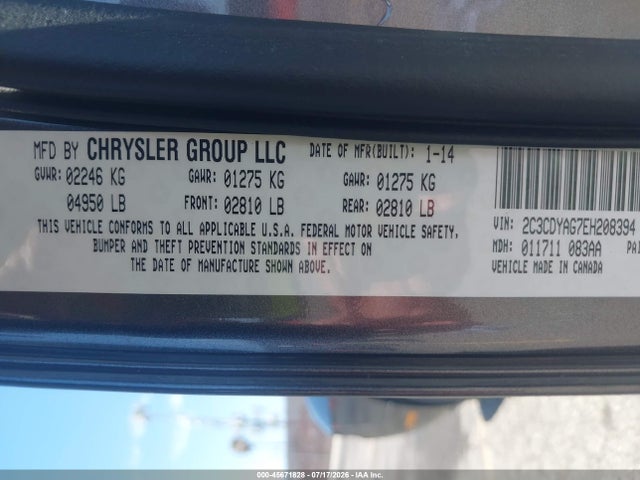 Dodge Challenger Sxt 2014 2C3CDYAG7EH208394 Image 9