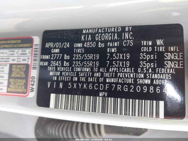 5XYK6CDF7RG209864 KIA Sportage X-line
