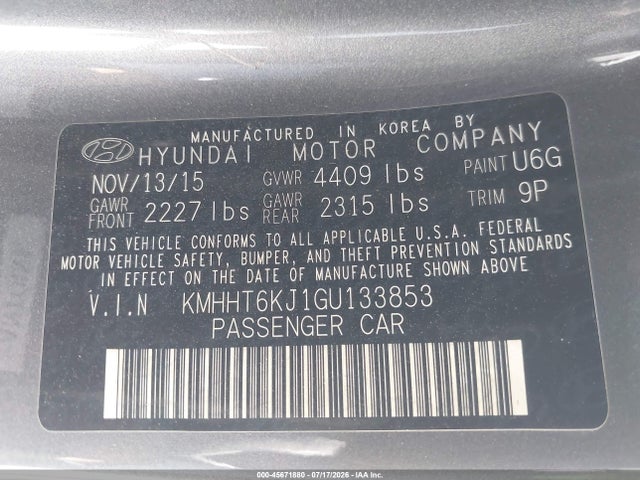 Hyundai Genesis 2016 KMHHT6KJ1GU133853 Image 9