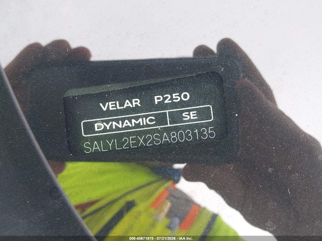 Продажа на аукционе авто 2025 Land Rover Range Rover Velar P250 Dynamic Se, vin: SALYL2EX2SA803135, номер лота: 45671975