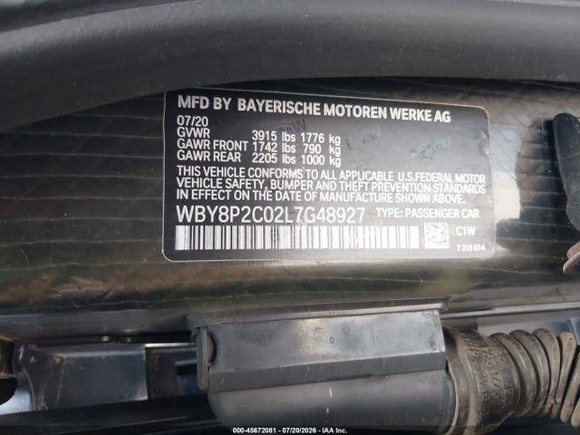 BMW I3 120ah 2020 WBY8P2C02L7G48927 Image 9