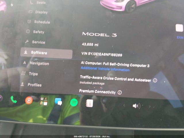 2022 Tesla Model 3 Rear-wheel Drive მანქანა იყიდება აუქციონზე, vin: 5YJ3E1EA6NF168269, აუქციონის ნომერი: 45672132
