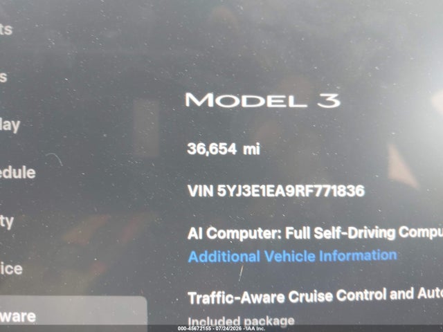 Aukcja sprzedaży 2024 Tesla Model 3 Long Range Dual Motor All-wheel Drive/rear-wheel Drive, vin: 5YJ3E1EA9RF771836, numer aukcji: 45672155