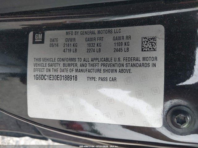 Продажа на аукционе авто 2014 Cadillac Cts Performance, vin: 1G6DC1E30E0188918, номер лота: 45672184