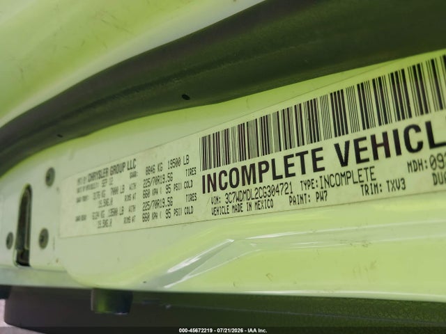 Продаж на аукціоні авто 2012 Ram 5500 Chassis St/slt, vin: 3C7WDMDL2CG304721, номер лоту: 45672219