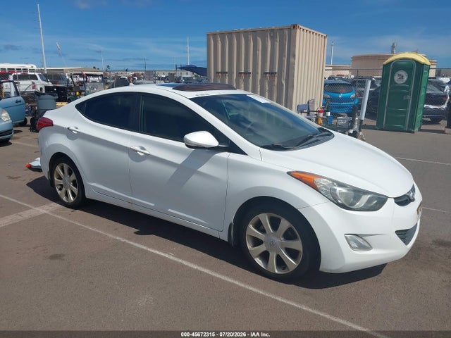 2012 Hyundai Elantra Limited მანქანა იყიდება აუქციონზე, vin: 5NPDH4AE9CH145752, აუქციონის ნომერი: 45672315