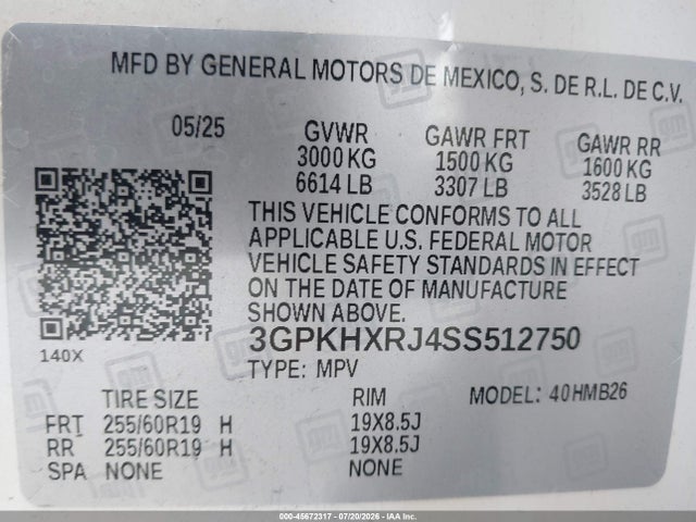 3GPKHXRJ4SS512750 Honda Prologue Touring