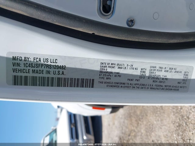 Aukcja sprzedaży 2024 Jeep Grand Wagoneer L Series Ii 4x4, vin: 1C4SJSFP7RS120482, numer aukcji: 45672406