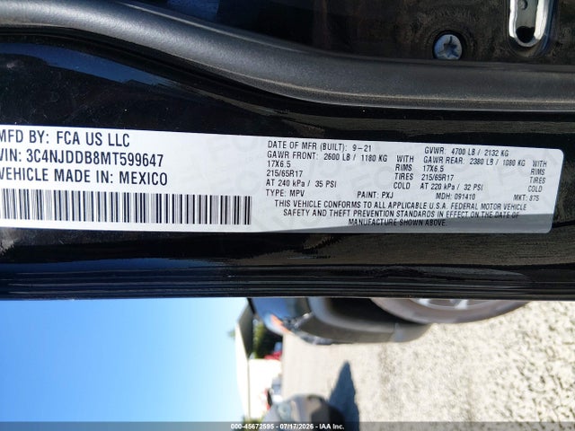 3C4NJDDB8MT599647 Jeep Compass Trailhawk 4x4